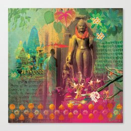 NIRVANA UNDER THE BODHI TREE-BIHAR SERIES Canvas Print