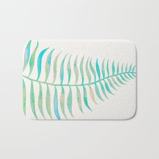Palm Leaf – Sea Foam Palette Bath Mat