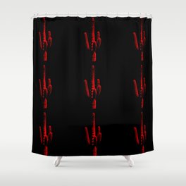 Red Cactus Shower Curtain