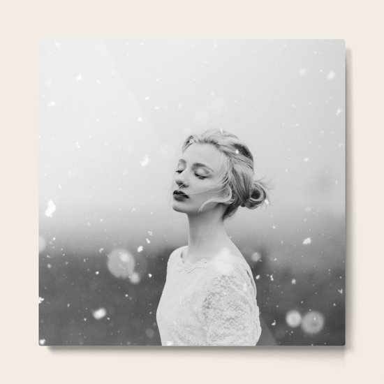 Snowing Metal Print