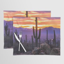Arizona Desert Cactus Sunset Landscape Placemat