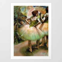 Edgar Degas "Dancers, Pink and Green" Art Print