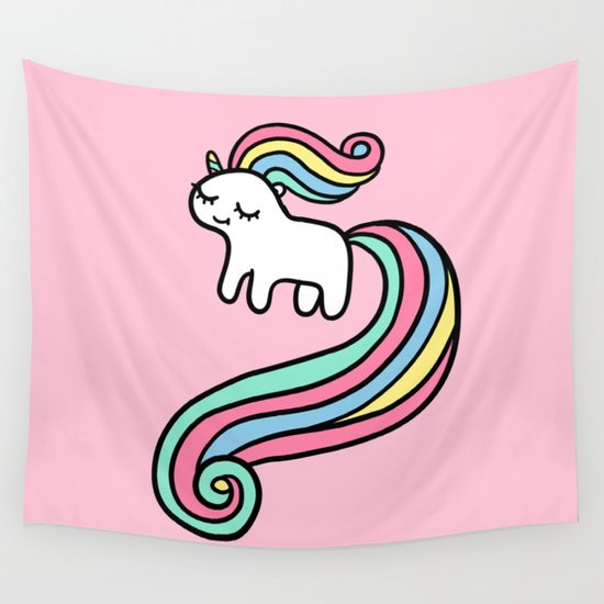 Cute Unicorn Wall Tapestry