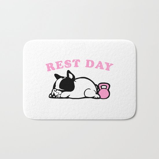 Rest Day Frenchie Bath Mat