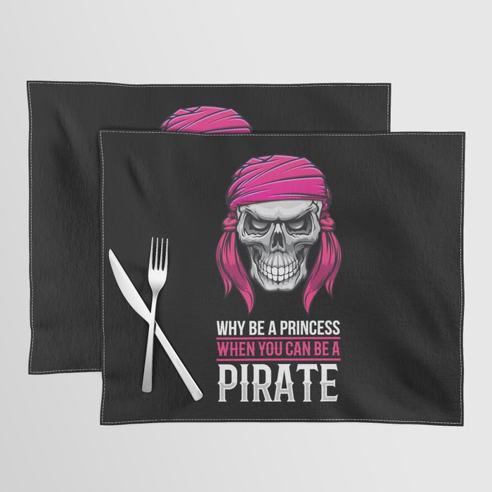 Pirate Princess Pirates Captain Skull Placemat