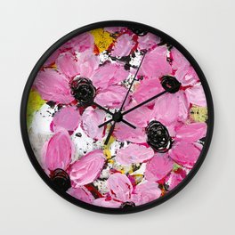 A MESS OF FLOWERS Wall Clock