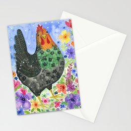 Flower Hen Stationery Cards