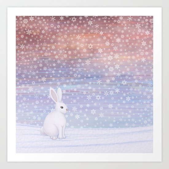 snow bunny Art Print