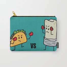Taco Vs Burrito Boxing Fighters Mexican beef carne tortilla Carry-All Pouch | Boxing, Ring, Punch, Mexico, Graphicdesign, Boxer, Cheese, Food, Burrito, Beans 