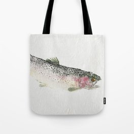 Rainbow Trout Dive - Gyotaku Tote Bag