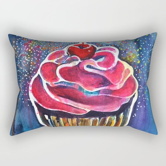 Rainbow Cupcake Rectangular Pillow