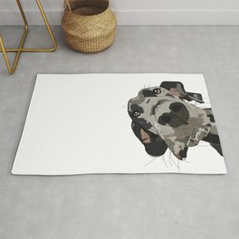 Great Dane dog in your face Rug