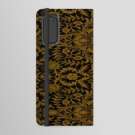William Morris Black And Gold Floral Pattern Vintage Victorian Design Android Wallet Case