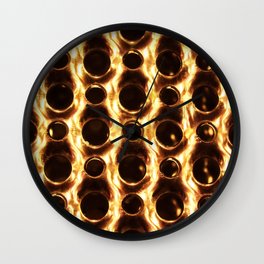 Fire and metal Wall Clock