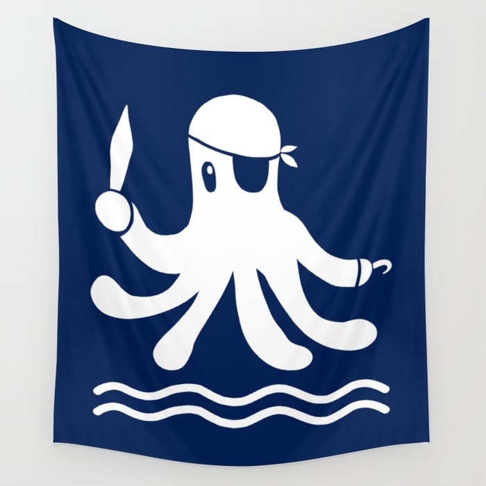 Pirate octopus Wall Tapestry