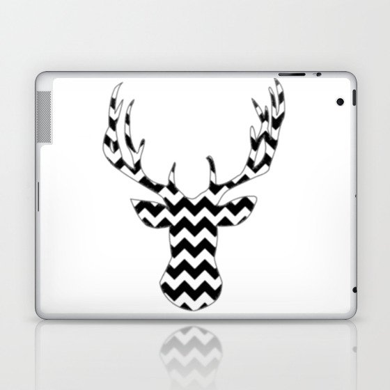 Zig Zag Modern Deer Head Laptop Ipad Skin By Semisweetbrand