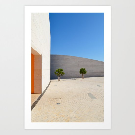 Lisbon orange blue Art Print