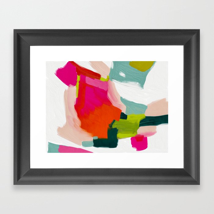 abstract pink art Framed Art Print