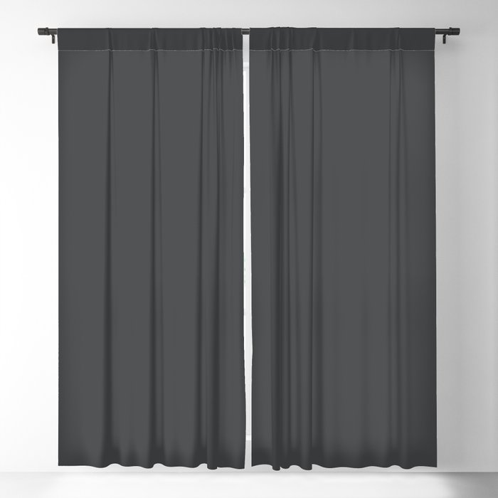 Dunn & Edwards 2019 Curated Colors Dark Engine (Dark Gray / Charcoal Gray) DE6350 Solid Color Blackout Curtain
