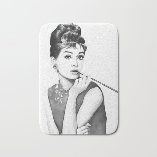 Audrey Hepburn Breakfast at Tiffanys Bath Mat