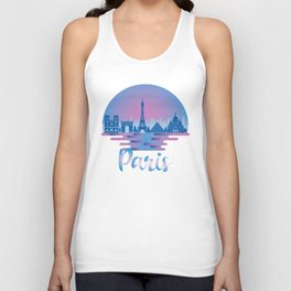 Paris Skyline France Travel Unisex Tank Top