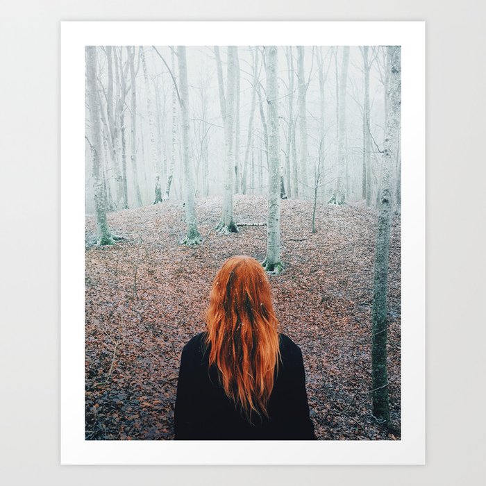 Sophie and the trees Art Print