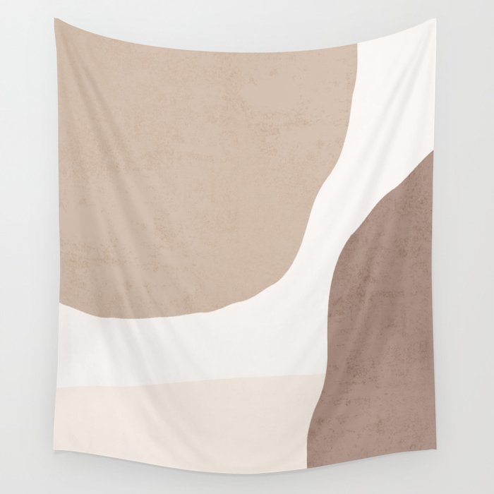 Organic Shapes Neutrals 1 Wall Tapestry