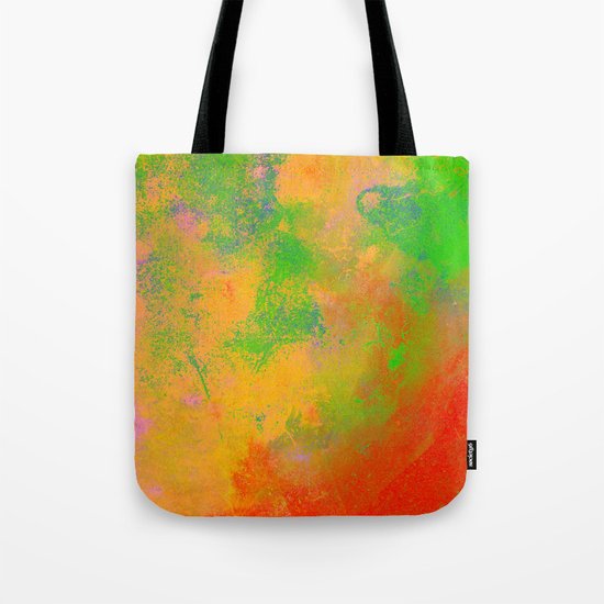 Taste The Rainbow - Multi coloured, abstract, textured painting Tote Bag