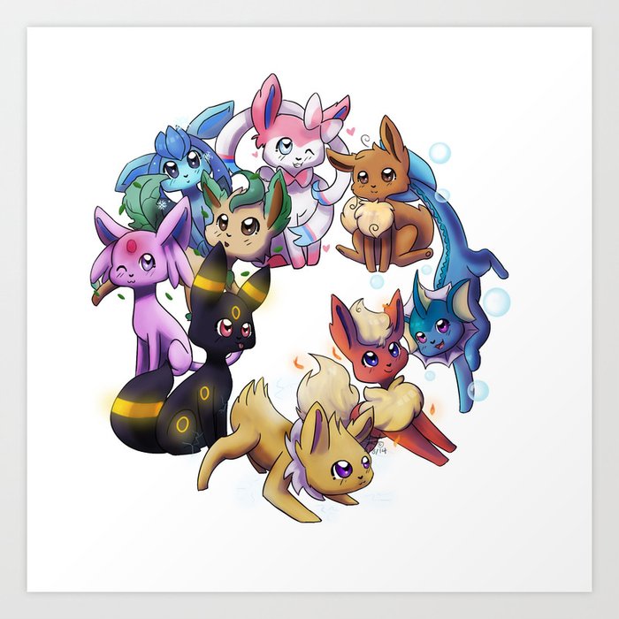 these are probably all the eeveelutions