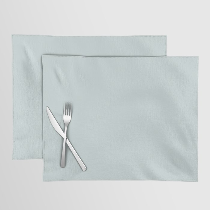 Ultra Pale Baby Blue Solid Color Pairs PPG Watery Blue PPG1035-1 - All One Single Shade Colour Placemat
