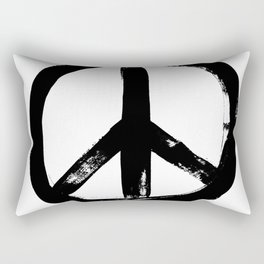 Grunge Peace Symbol Rectangular Pillow