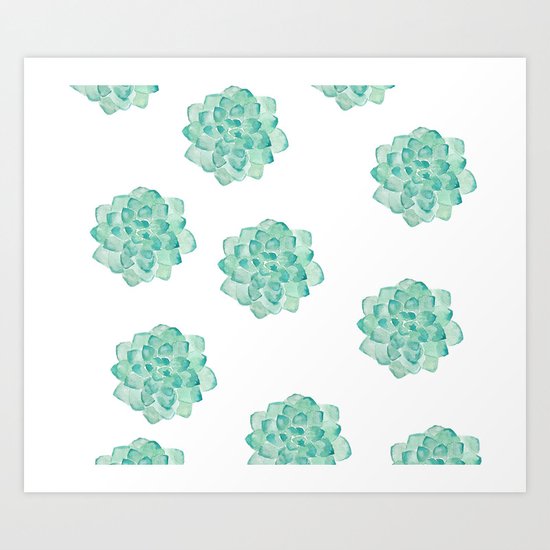 Succulent print Art Print