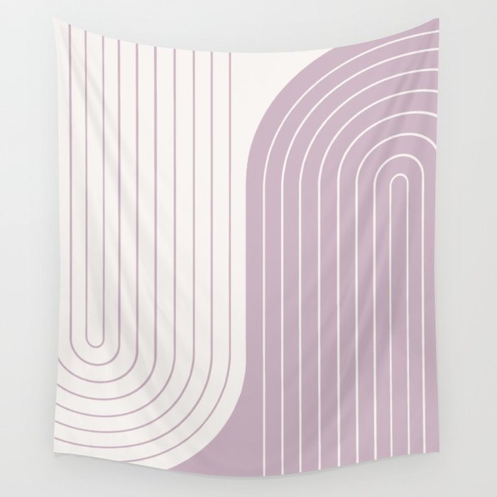 Two Tone Line Curvature LXXIX Wall Tapestry
