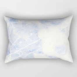 Blue and White Marble Waves Rectangular Pillow