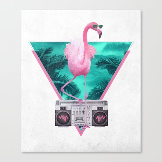 Miami Flamingo Canvas Print