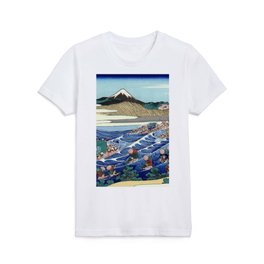 Hokusai -36 views of the Fuji 45 The Fuji from Kanaya on the Tokaido Kids T Shirt