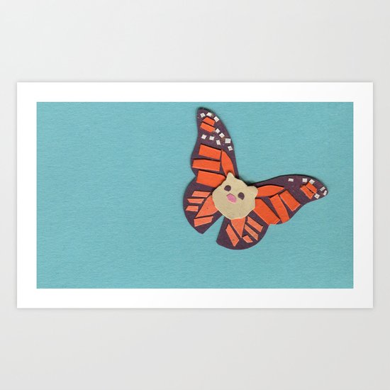 Mr. Cotton is a Butterfly Now? Art Print