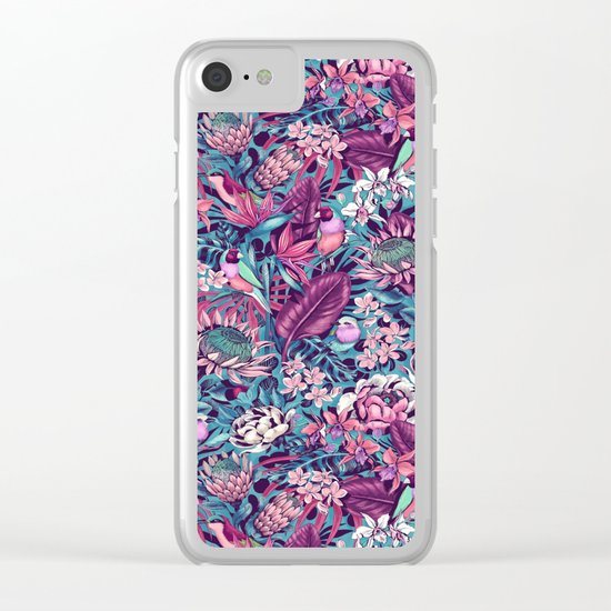 Stand Out! (electric blue) Clear iPhone Case