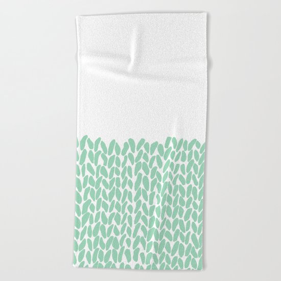Half Knit Mint Beach Towel