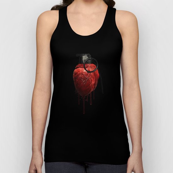 Heart Grenade Unisex Tank Top