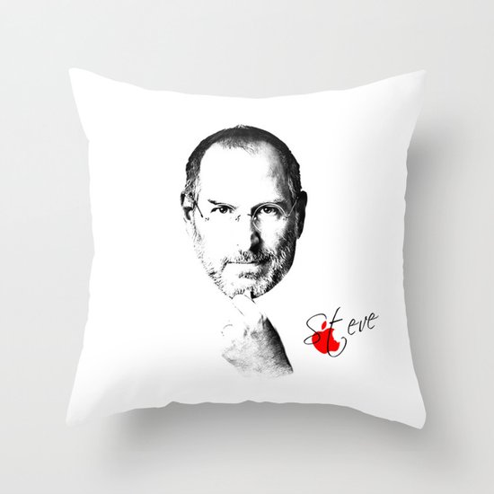 Steve Jobs Throw Pillow