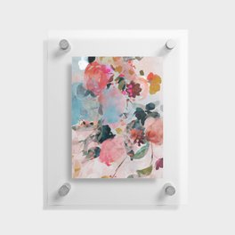 floral bloom abstract painting Floating Acrylic Print