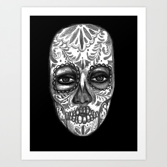 Floating Sugar Skull Art Print