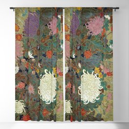 flower【Japanese painting】 Blackout Curtains