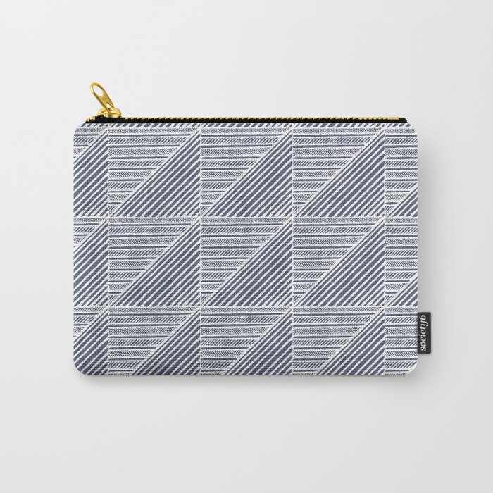 Organic Lines in Navy Blue Carry-All Pouch