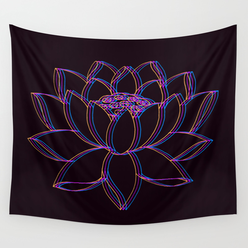 Trippy Lotus Flower Wall Tapestry By Julietnorelli Society6
