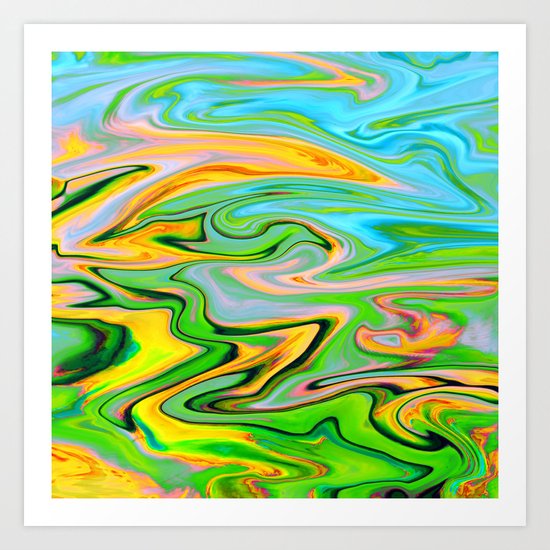 Marbled XIV Art Print