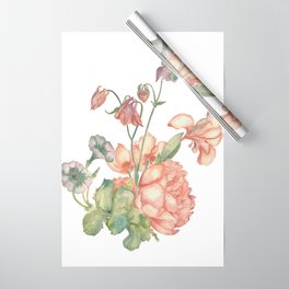 Watercolor pink bouquet arrangment Wrapping Paper