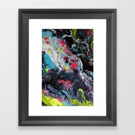 Colorful Abstract Fluid Acrylic Painting 2 Framed Art Print