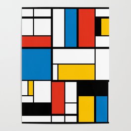 Mondrian De Stijl Modern Art Poster